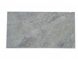 Travertin Silver Margelle 33x61x3 cm Arrondi
