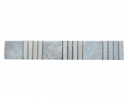 Travertin Frise Silver & Beige Paris 1 30x5 cm