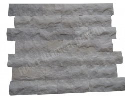 Marbre Blanc Parement 10 cm x Bande Libre Éclate 