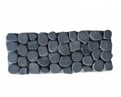 Marbre Noir Galet Opus Frise 10x20 cm